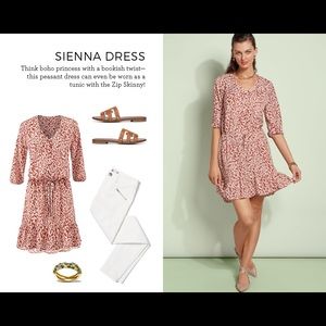 CAbi Med Sienna Boho Ruffle Trim Dress